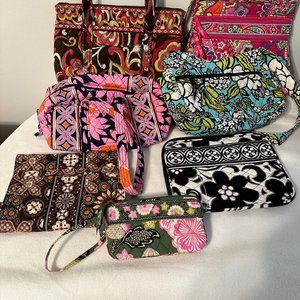 Very nice Bundle of  7 Vera Bradley Bags/Wallet/Crossbody
